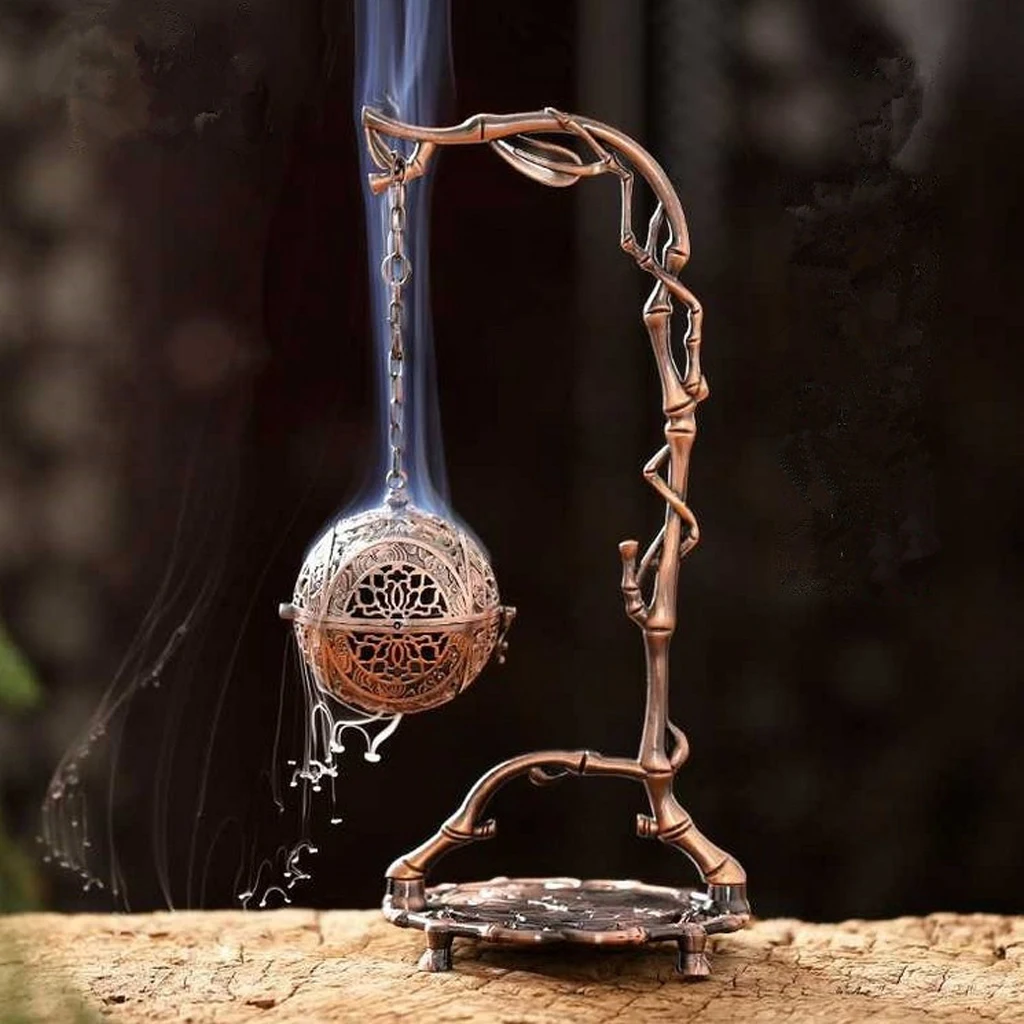 Chinese Hanging Backflow Incense Burner Air Purification~Red Bedroom Home Supplies, Perfect Gift for Friend