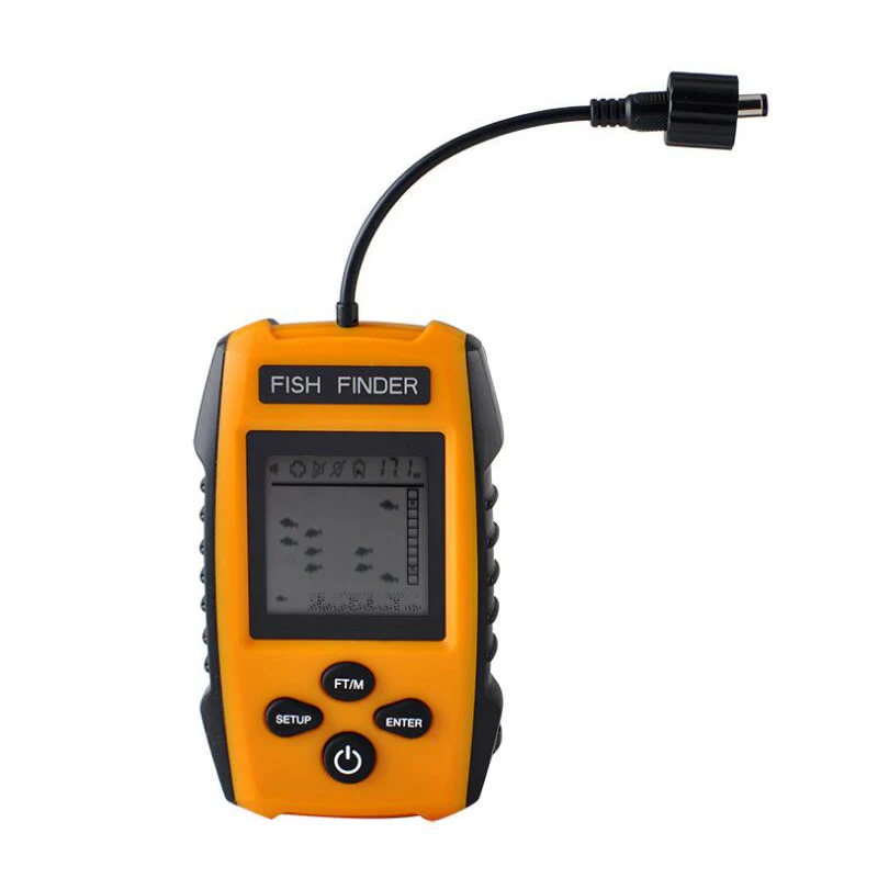 

Wired Portable Sonar Fish Finder LCD Display 0.7-100M Transducer Sensor With fish depth scale and audible fish alarm