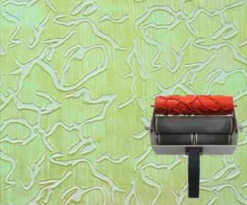 

Wall printing mould patterned roller for wall decoration 7 inch rubber roller no.090