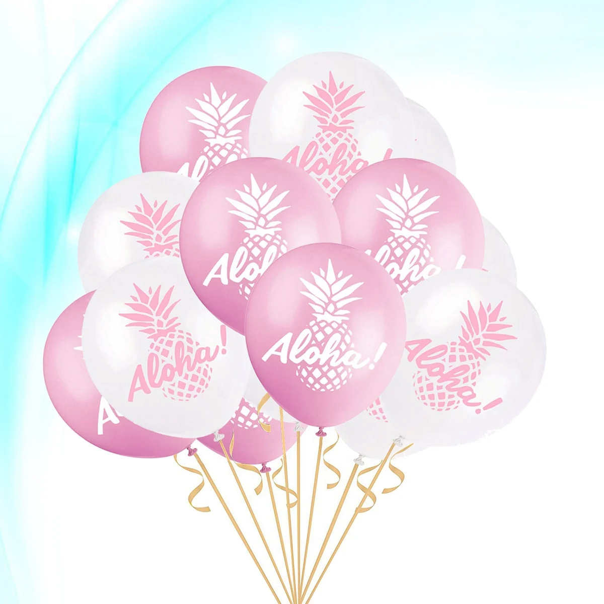 50 шт. с принтом ананаса воздушный шар Aloha Декор латексный шар для гавайвечерние вечеринок фестиваль сбор (12 дюймов, смешанный цвет)