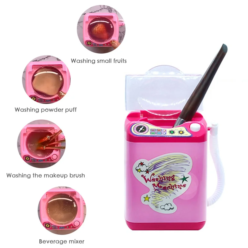 

Hot! Makeup Brush Cleaning Tool Mini Electric Washing Machine Dollhouse Toy Wash Makeup Brushes Makeup Brush Cleaner