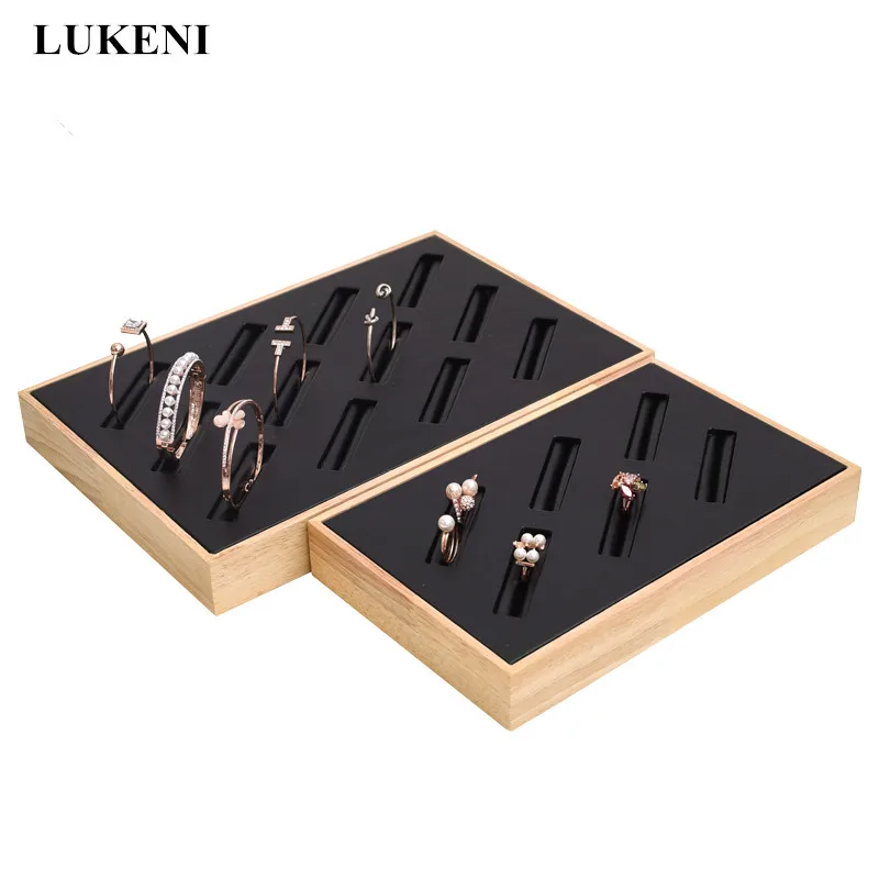

Log Bracelet Showcase Solid Wood Jade Bracelet Jewelry Storage Organizer Holder Window Display Shop Top Objects Display Frame