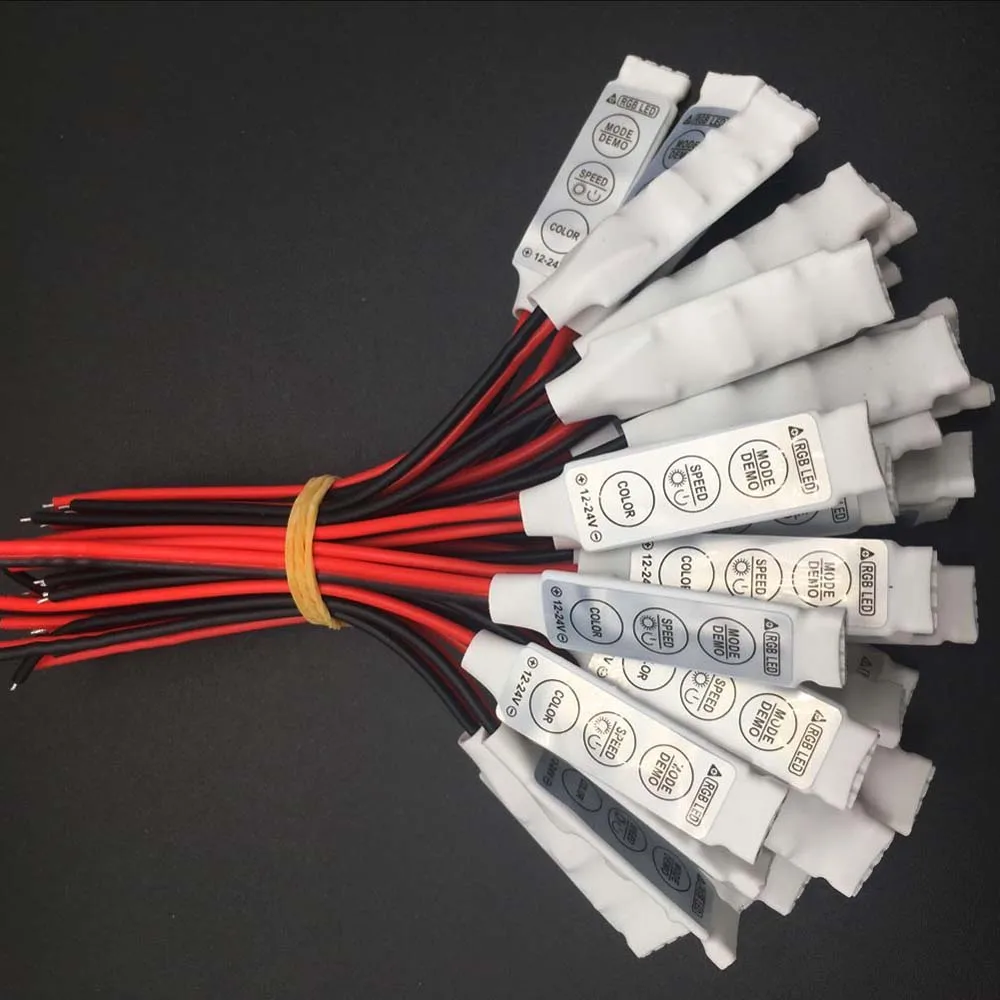 5pcs/lot 12V Mini 3 Keys Single Color LED Controller Brightness Dimmer for led 3528 5050 strip light | Освещение