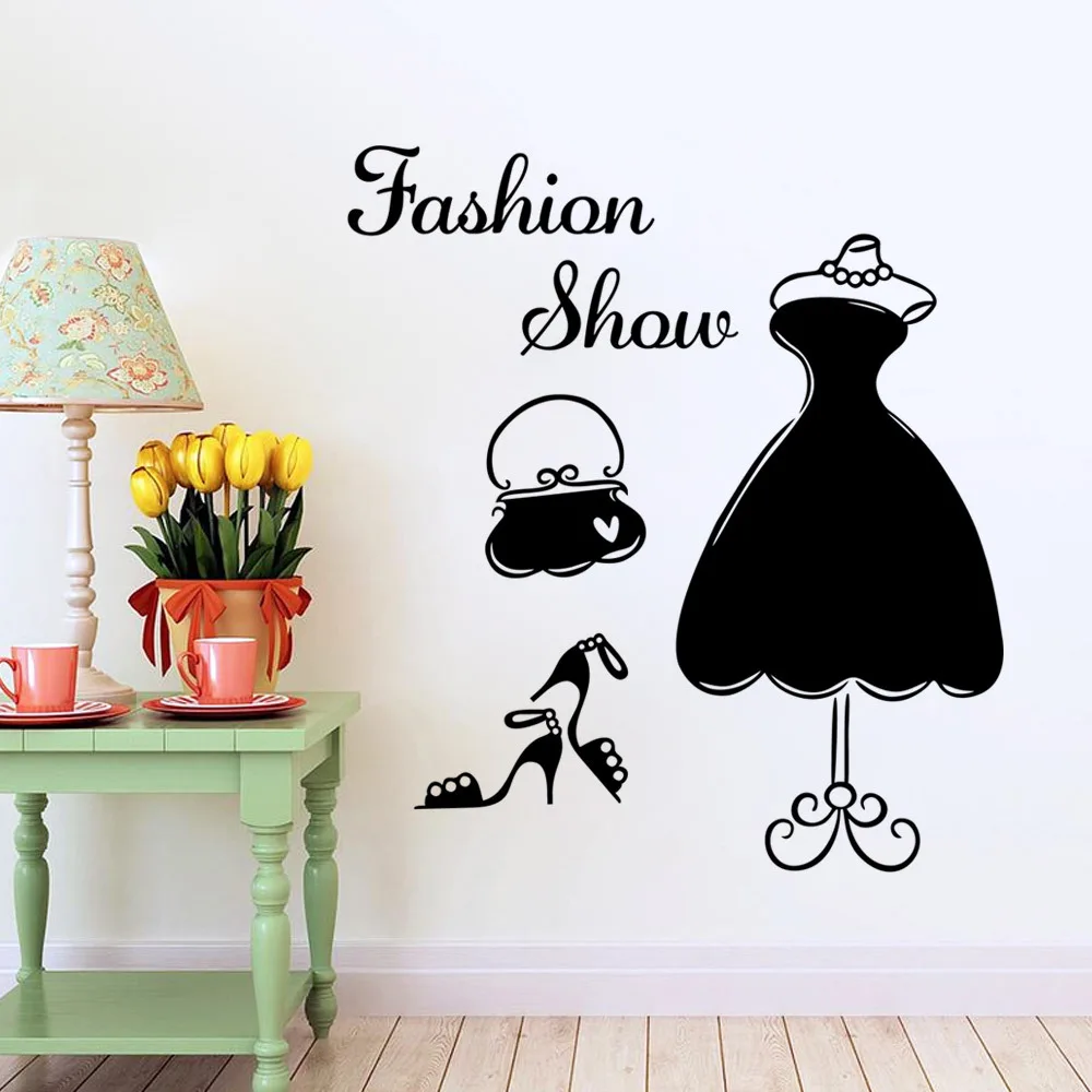 Special Fashion show paste window wardrobe Vinyl Home Decal personality