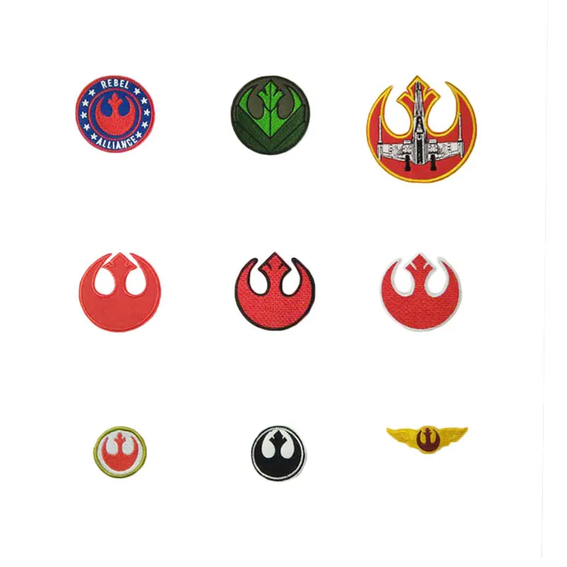 

STAR WARS JEDI ORDER Rebel Logo with X-wing Luke Skywalker embroidered sew on iron on patch green punk rockabilly applique