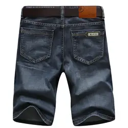 Icpans Рубашки домашние джинсовые 100% натуральный хлопок летние шорты Для мужчин джинсы Костюмы по колено шорты человек грузовой 2018 Большой