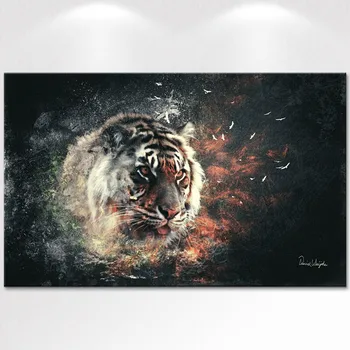 

Canvas Print Animal tiger Oil Painting Wall Art Picture Printed on Canvas wall pictures for living room decorative pictures art2