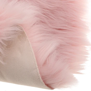 

2x Soft Faux Sheepskin Rugs Fluffy Floor Door Mat Carpet Chair Car Seat Cushion Pink