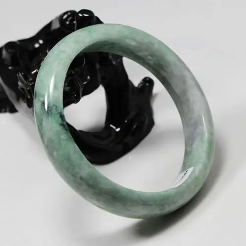 

free shipping 01861 Beautiful Certified Grade "A" Natural Green Jadeite Jade Gems Bangle Bracelet