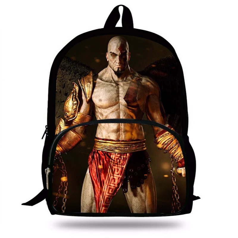 Модные детские школьные сумки с принтом God of War 4 Kratos для мальчиков и девочек
