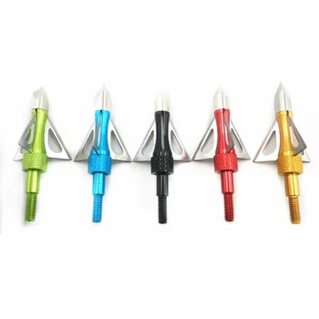 

5Pcs Arrowhead 100Grain Fixed 3 Sharp Blade Broadheads for Crossbow/Compound/Recurve Bow Hunting