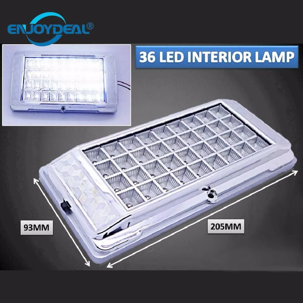 12V C ar интерьерная лампа для грузовика потолочная крыши 36 LED прямоугольная яркая
