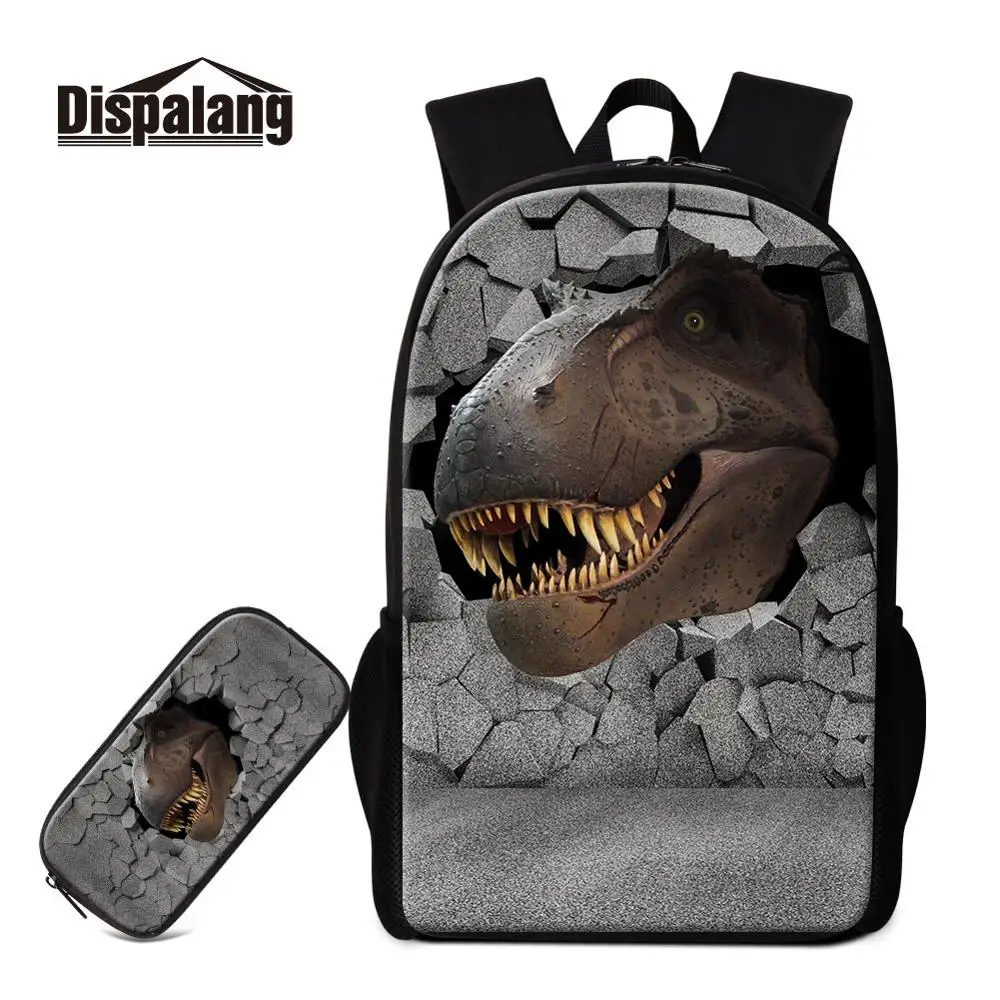 

Knapsack and Pencil Case for Teenager Classic Shoulder Bookbag Cartoon Animal Designer Lightweight Rucksack Bagpack Pen Box