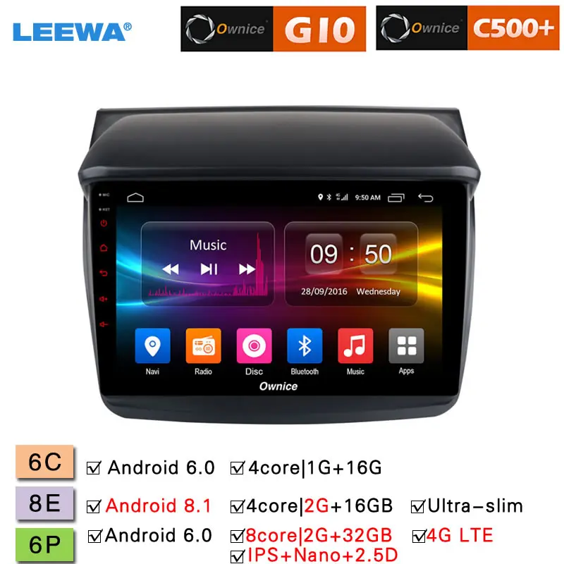 

LEEWA 9" 2.5D Nano IPS Screen Android 8.1 Octa Core/DDR3 2G/32G/4G LTE Car Media Player For Mitsubishi Pajero Sport 2013-2015
