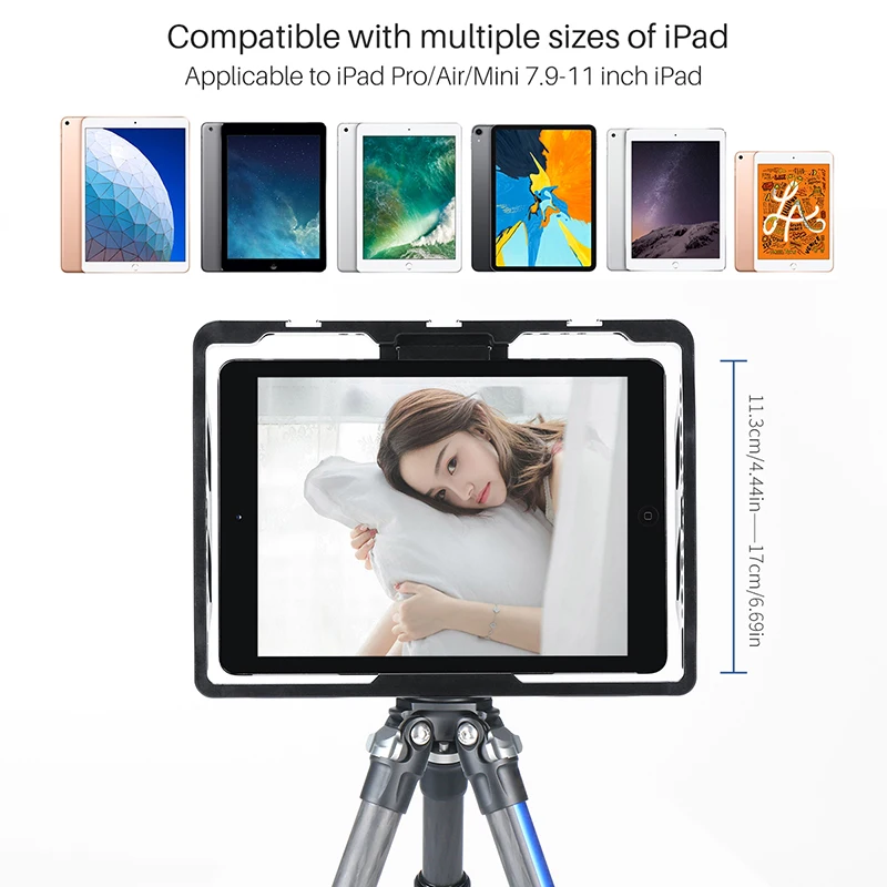

Vlog Filmmaking Rig Metal Case For iPad Pro Air Mini with Cold Shoe Video Shooting Mount Bracket For Microphone LED Light Ulanzi