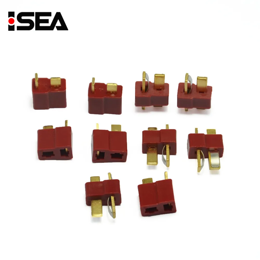

5 Pairs/Lot High Quality T Plug Male and Female Connector Deans Style For RC LiPo ESC Battery
