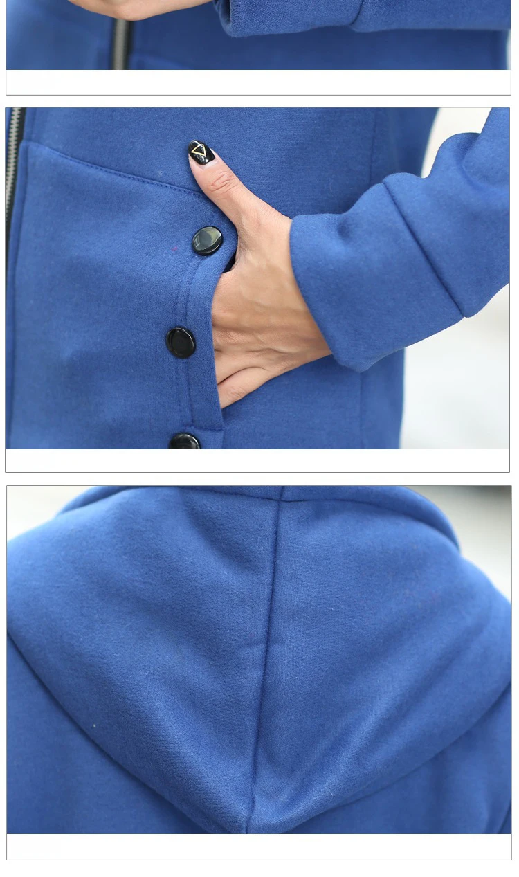 Осенние женские толстовки с капюшоном из искусственного бархата, пальто для женщин, приталенные Длинные куртки на молнии, одноцветные флисовые пальто с капюшоном размера плюс M-4XL
