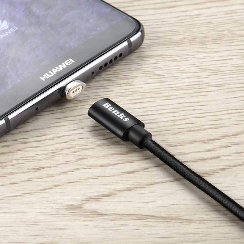 Benks D21 Magnetic Cable For iPhone 8Pin Fast Charging Data Cable USB Type C Micro USB Magnet Charger Cables For Android Phone