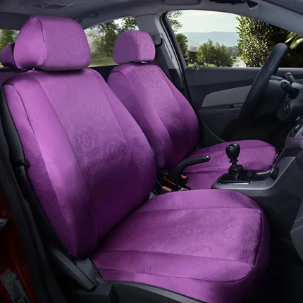Чехлы для сидений carпортного автомобиля для Mitsubishi Pajero, Набор чехлов для сидений автомобиля из шелка, декоративные подушки для сидений автомобиля - Название цвета: purple