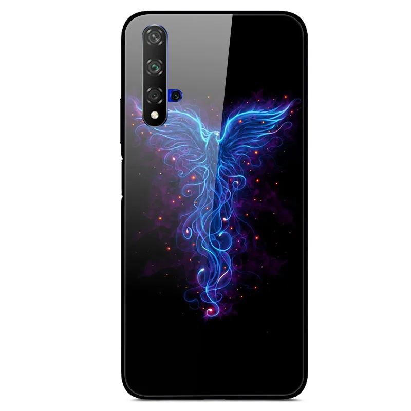 3D Cat Print Tempered Glass Phone Case Cover