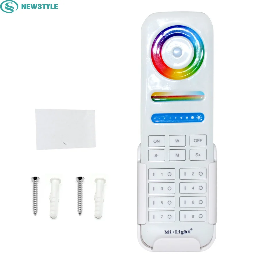 

Newest Mi-Light Led Remote Controller 2.4GHZ Wireless 8Zone For 5IN1 Controller For RGBCCT Led Bulb Downlight Led Strip