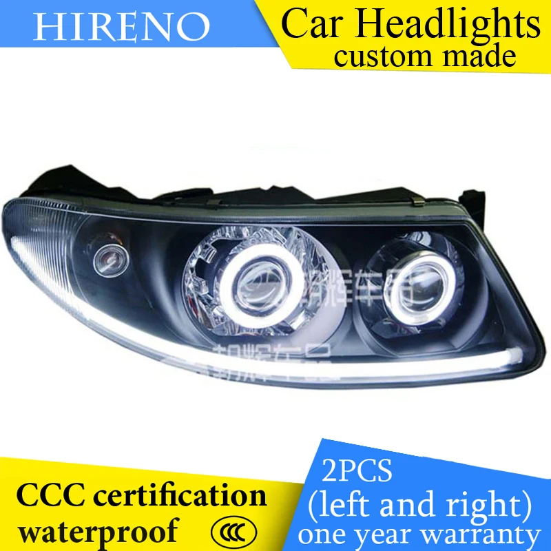 

Hireno custom Modified Headlamp for Buick Regal Opel Insignia 2003-08 Headlight Assembly Angel Lens Beam HID Xenon 2 pcs