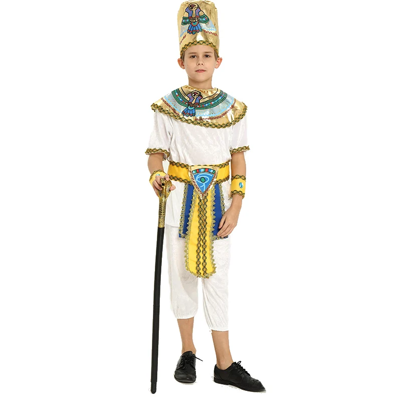 Костюмы на Хэллоуин для мальчиков и девочек, древний Египетский костюм принцессы Фараона Клеопатры для детей, детская одежда для костюмированной вечеринки