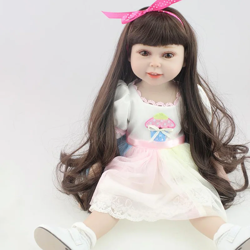 Для маленьких девочек кукла 1" ручной работы полный Средства ухода за кожей силиконовые возрождается Куклы реалистичных мягкий винил ребенка принцесса кукла Игрушечные лошадки для рождественские подарки - Цвет: HAG35