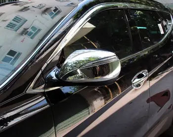 

Chrome Rearview Side Door Mirrors Cover Trim ForHyundai Santa Fe 2013 2015
