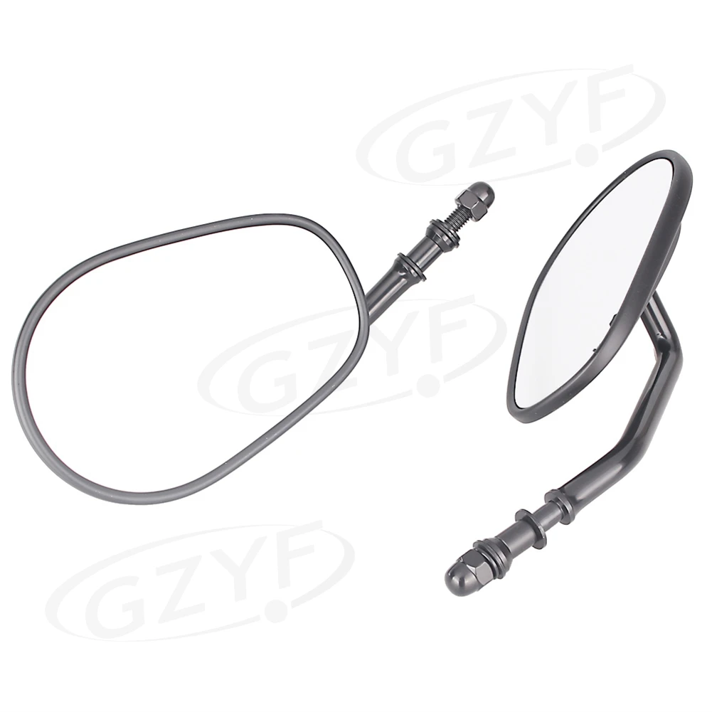 Rear View Side Wing Mirrors Universal most 8mm threaded fit For Harley Davidson motorcyclesin