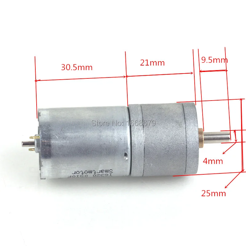 25 мм 370 щеточный мини двигатель постоянного тока 12 вольт двигатель электрический мотор-редуктор с высоким крутящим моментом редуктор скорости 12 в 600 об/мин, 6 в 300 об/мин, 7,2 В/9 В/24 В