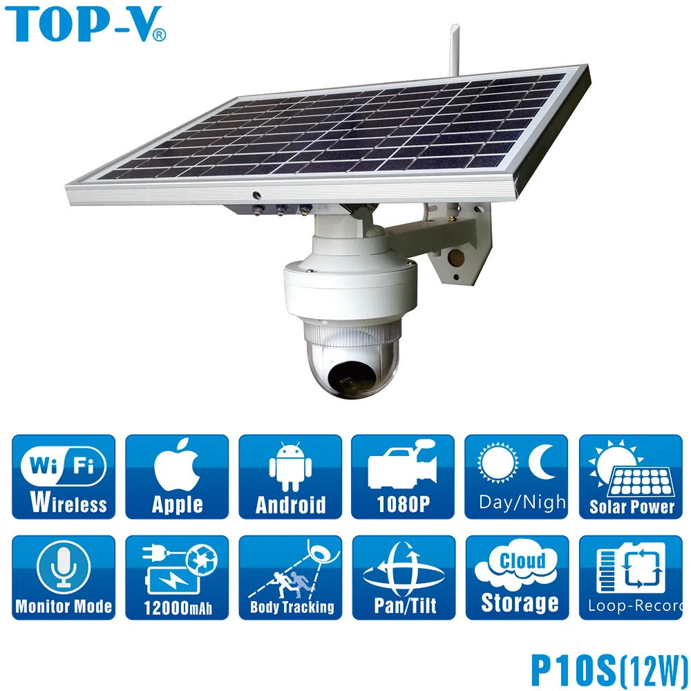CARePET 1080P wifi ip Водонепроницаемая беспроводная камера видеонаблюдения на солнечных