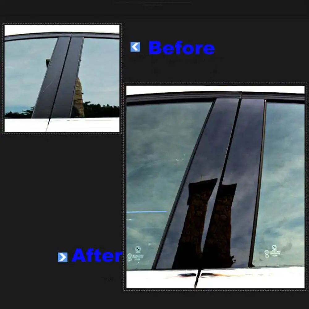 10 шт./компл. двери автомобиля окно BC столб сообщения отделка по центру крышка наклейки для Mazda CX-5 CX5 2011- Авто внешние аксессуары