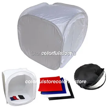 

80 x 80 x 80 cm 32" Collapsible Photo Photography Studio Light Lighting Tent Soft Box Softbox for DSLR Camera Film + 4 Backdrops