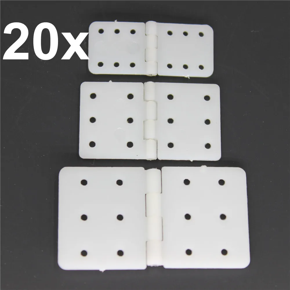 

20pcs Plastic Nylon Pinned & Hinge 20x36 mm / 16x28.5 / 11x25.5 For RC Airplanes Parts Model Aeromodelling Replacement