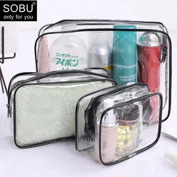 

Colourful Portable zipper Bag PVC Transparent Cosmetic Bag Toiletry Wash Make Up Bag Pouch Travel Necessarie Organizer Bag H134