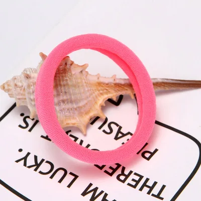 Candy Women Girl High Elasticity Medium Thick Rolled Towel Hair Rope Candy Solid Color Rubber Band Ring Ponytail Holder band