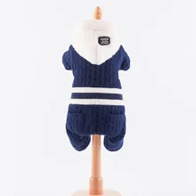 

New Winter Dog Clothes Hoodies Coveralls For Dogs Cute Puppy-Clothes Designer Dog Jumpsuit Thick Cotton Velvet