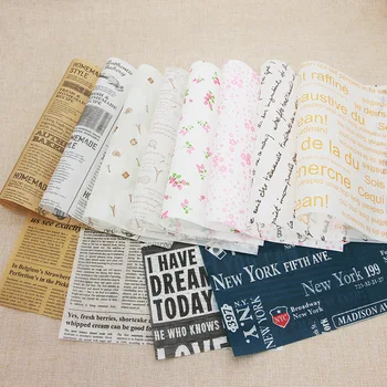 

100Pcs/Lot Wax Paper Food Grade Grease Paper Food Wrappers Wrapping Paper For Bread Sandwich Burger Fries Oilpaper Baking Tools
