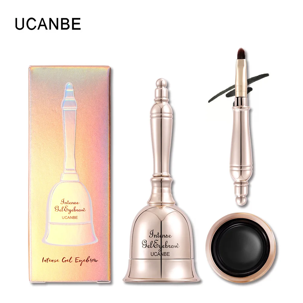 

UCANBE Waterproof Eyebrow Gel Makeup Enhancer Cream Eye Tattoo Eyebrow Pomade Lasting Cosmetic Tint with Brush Bell Shaped TSLM2