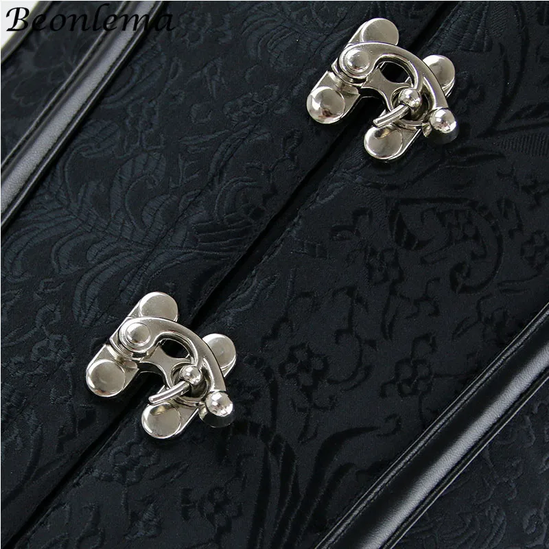 Beonlema Gothic Steampunk Corset Sexy Vintage Corselet Lace Up Punk Rave Korset Vest Women Pink Royal Blue Bustier Lingerie