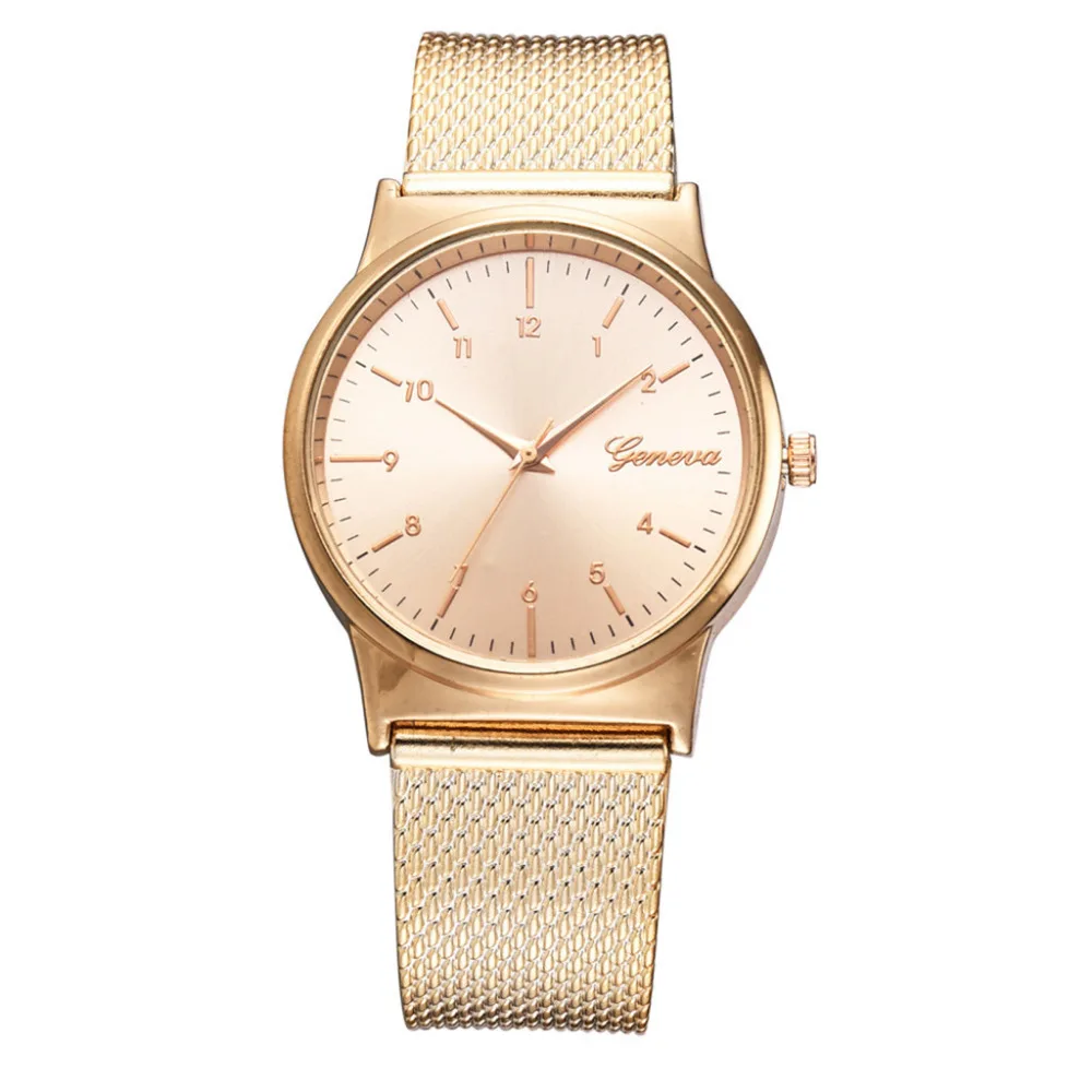 Горячая Мода сетчатый ремешок женские часы минималистичный Стиль циферблат подарок часы женская одежда темперамент кварцевые часы Relogio Feminino# W