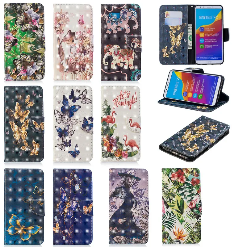

Honor 7A 7C pro Y5 Prime 2018 Luxury Flip Leather Wallet Case For Huawei MATE 20 LITE 10 P10 P20 lite P Smart Plus Nova 3i Cover