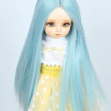 Парик BJD 1/3 Pullip Dal DD SD LUT Dollfie кукла парик высокая температура волос 8-9 дюймов длинные синие парик центр Прощание