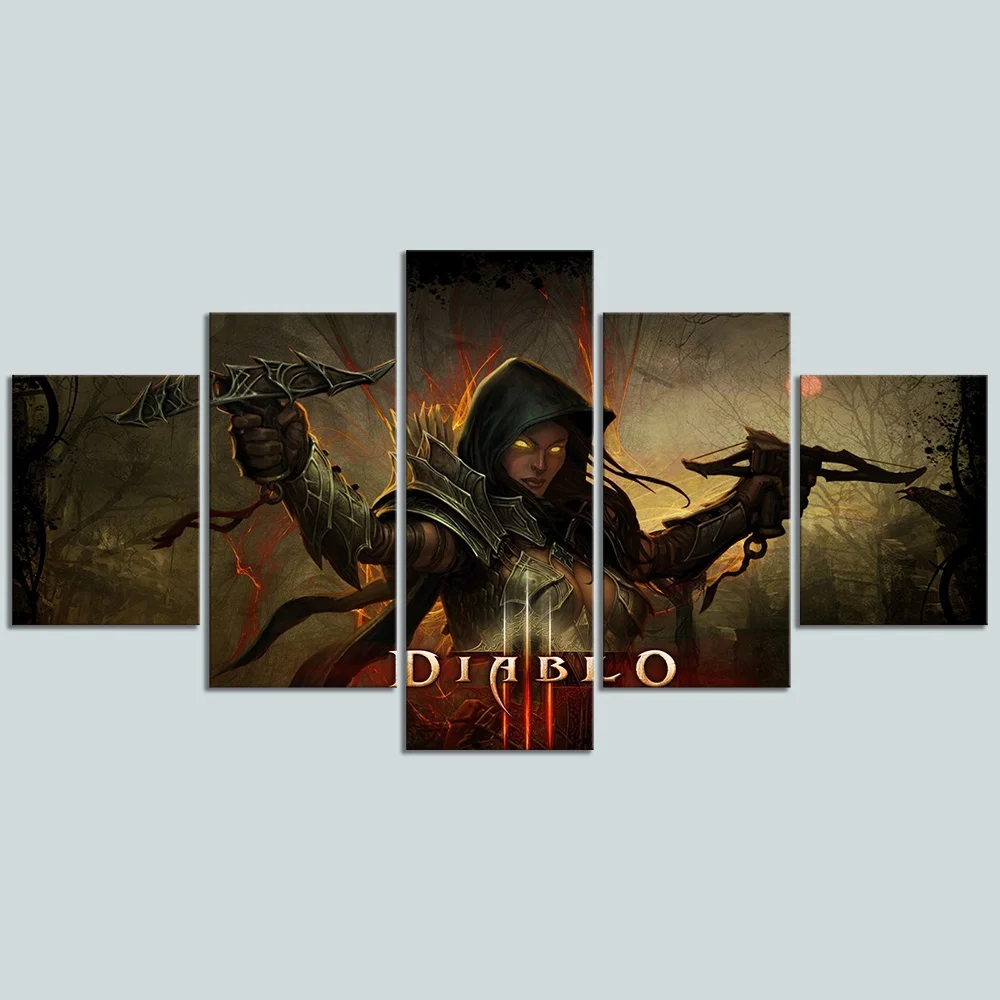 Мир война битва DOTA современные игры холст, рисунки, Постер стены печати Холст 5 Панель украшения дома Гостиная абстрактный 41