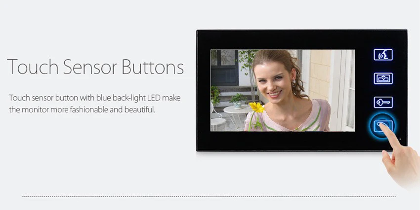 7 "Touch мониторы телефон видео домофон дверные звонки системы алюминиевый сплав ночное видение камера визуальный домофон видео домофон