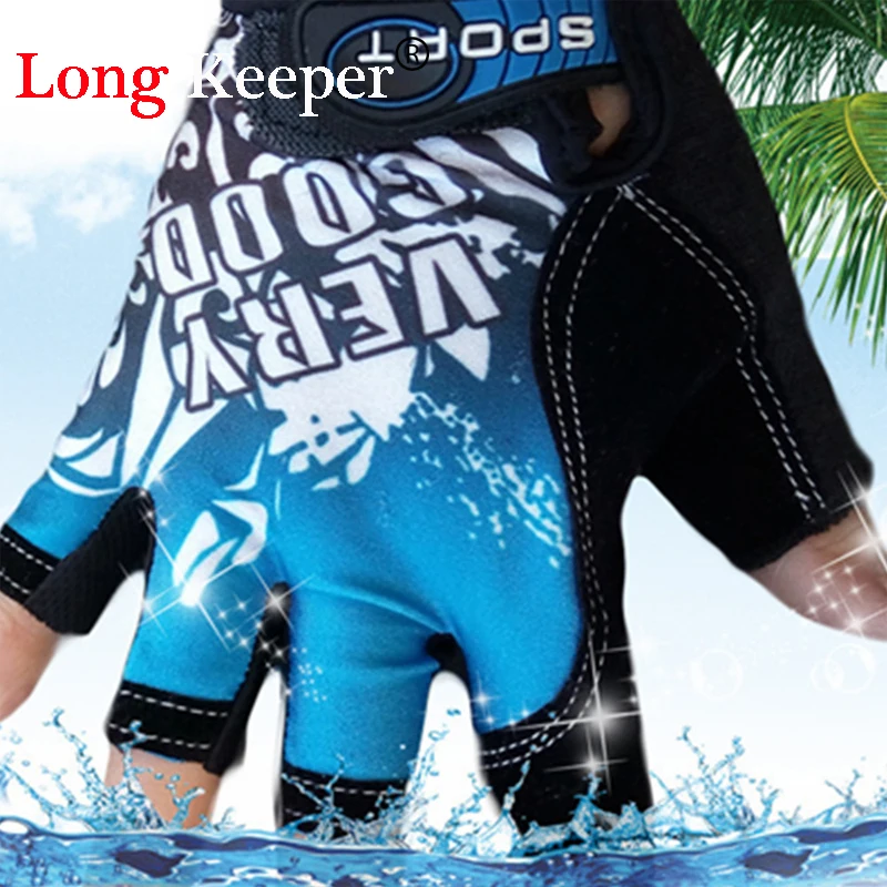 

Long Keeper Fashion Men Summer gloves Half-finger mittens fingerless glove Exercise Resistant Dumbbell luva Workout guantes