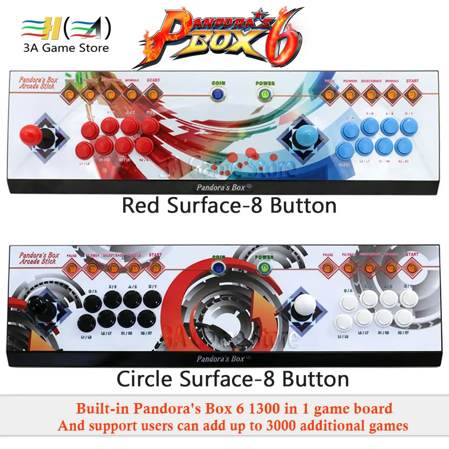 3A Game Company Original Pandora's Box 6 1300 in 1 8 button arcade console usb joystick control arcade video game controller цена 3A Game Company Original Pandora's Box 6 1300 in 1 8 button arcade console usb joystick control arcade video game controller цены онлайн