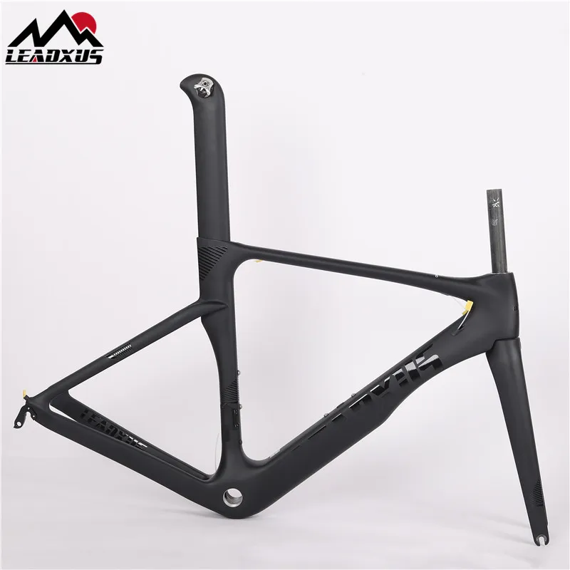 Flash Deal LEADXUS Two Version Carbon Frame Aero Carbon Road Frame Aero Bike Carbon Fiber Frame BSA or BB30 Bottom Bracket 6