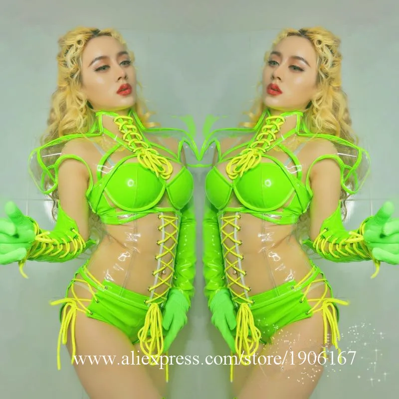 Ballroom dance singer costumes dj sexy women stage show wears clothe catwalk dress performance bar club bikini suit party3